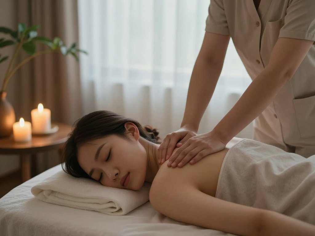 Experience relaxation with 파주출장안마 services in a serene home spa setting.