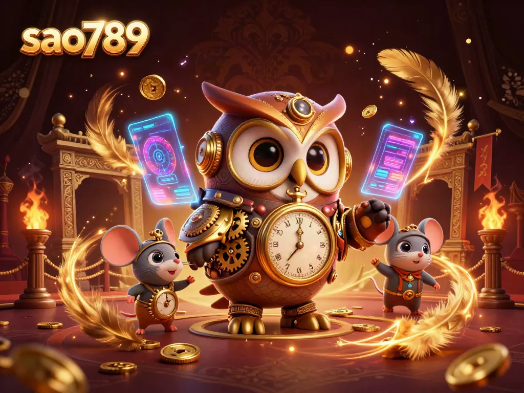 Experience thrilling gaming excitement with sao789 amidst steampunk wonders and vibrant casino elements.