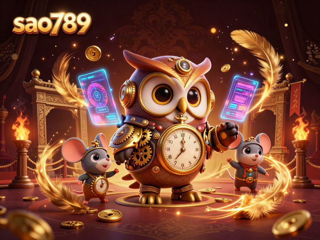Experience thrilling gaming excitement with sao789 amidst steampunk wonders and vibrant casino elements.