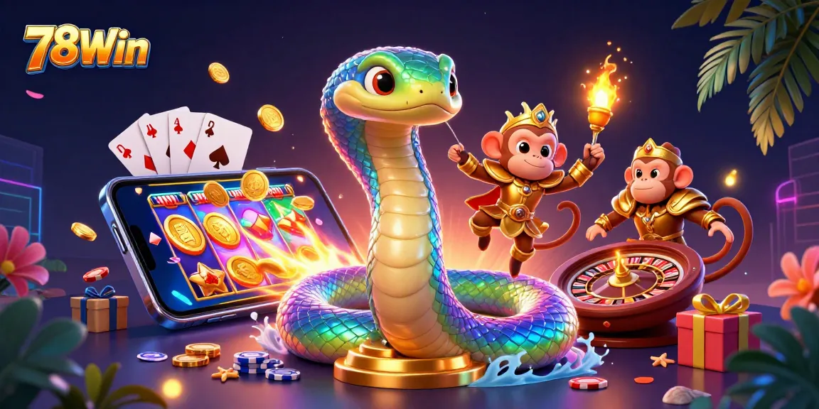 Experience thrilling gameplay at 78Win, where a rainbow serpent and monkey king ignite excitement!