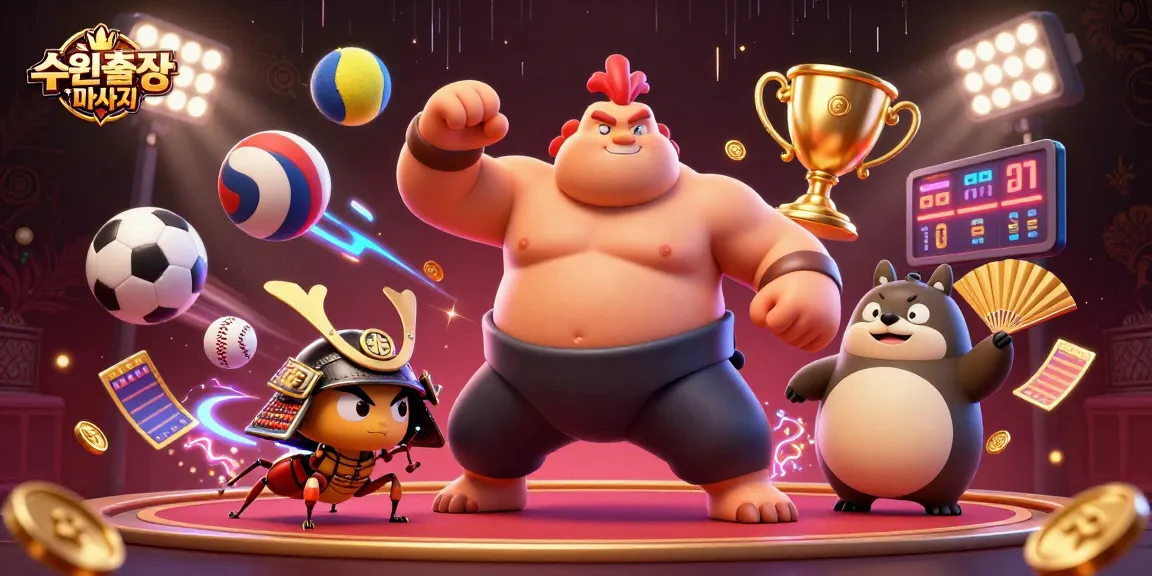 Experience thrilling 수원출장마사지 action with a powerful sumo wrestler, dynamic sports elements, and an energetic atmosphere.